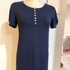 Light knit vintage navy dress/tunic